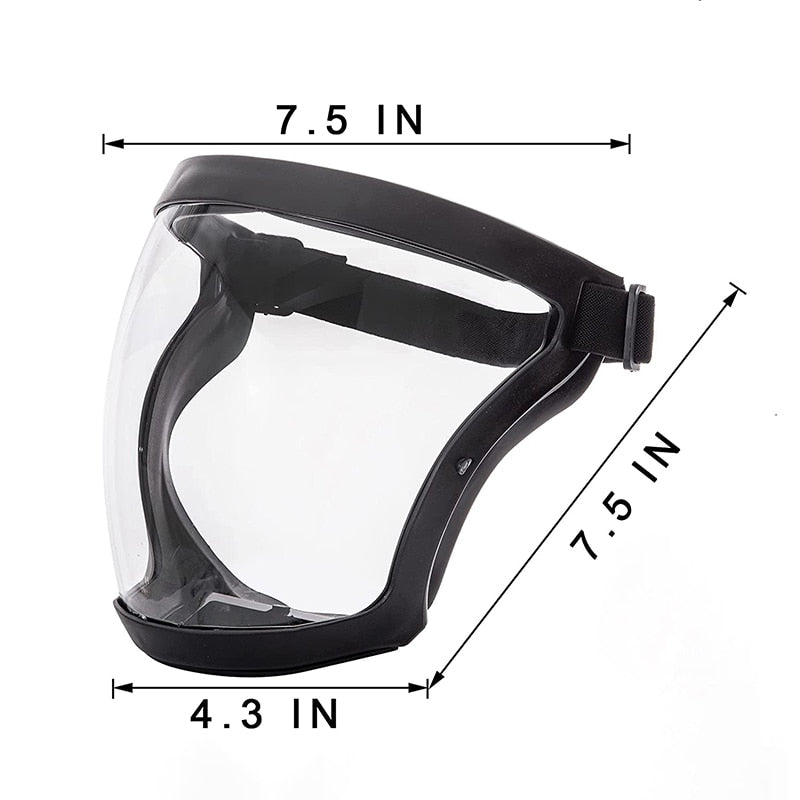 Transparent Full Face Shield with